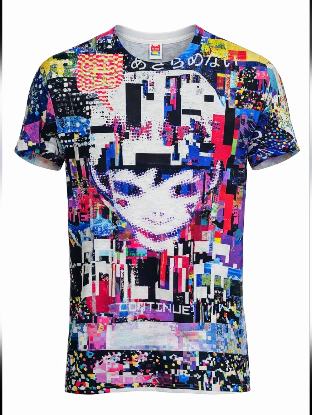 Omocat Vapor Apparel Graphic Tee Small Anime Glitch Art Streetwear Y2K Cybercore